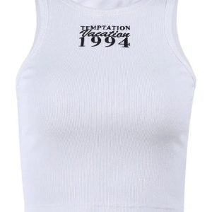 1994 Vintage Ribbed Tank Top - Y2K Aesthetic Summer Essential