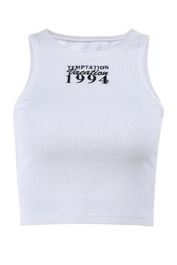 1994 Vintage Ribbed Tank Top - Y2K Aesthetic Summer Essential