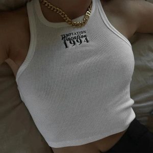 1994 Vintage Ribbed Tank Top - Y2K Aesthetic Summer Essential