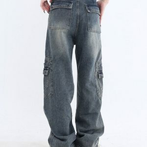 Bad Advice Y2K Cargo Jeans: Trendy Grunge Style for Effortless Outfits