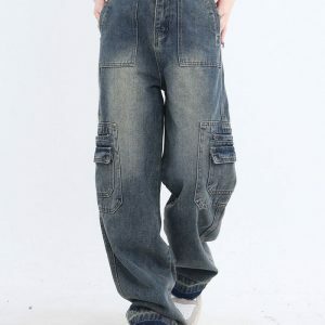 Bad Advice Y2K Cargo Jeans: Trendy Grunge Style for Effortless Outfits