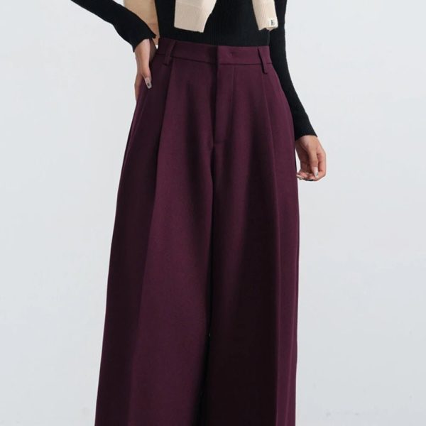 Bordeaux Breeze Y2K Palazzo Pants for Effortless Summer Style