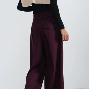 Bordeaux Breeze Y2K Palazzo Pants for Effortless Summer Style