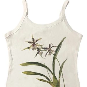 Botanical Bloom Y2K Tank Top: Trendy Summer Aesthetic Outfit Idea