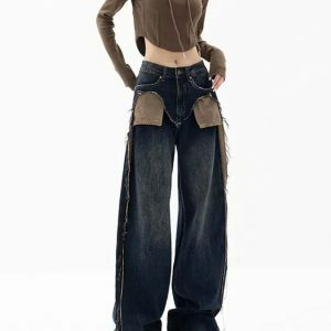 Canyon Town Y2K Cowboy Jeans: Trendy Grunge & 90s Fashion Vibes