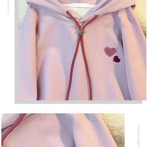 Charming Fall Sweetheart Hoodie: Y2K Fashion Meets Cozy Style