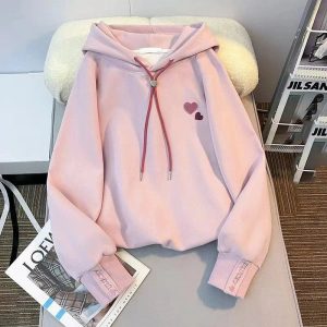 Charming Fall Sweetheart Hoodie: Y2K Fashion Meets Cozy Style