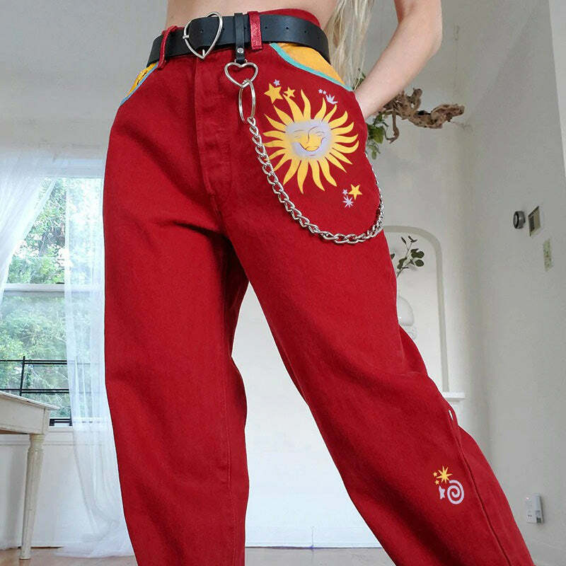 Chic Le Soleil High Waisted Cargo Pants for Y2K Fashion Lovers