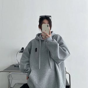 Chic Minimalist Pastel Hoodie for Y2K Fashion Lovers