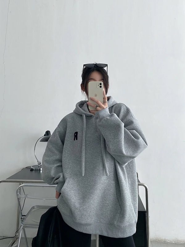 Chic Minimalist Pastel Hoodie for Y2K Fashion Lovers