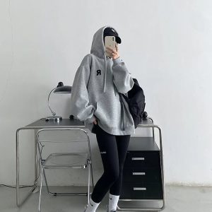 Chic Minimalist Pastel Hoodie for Y2K Fashion Lovers