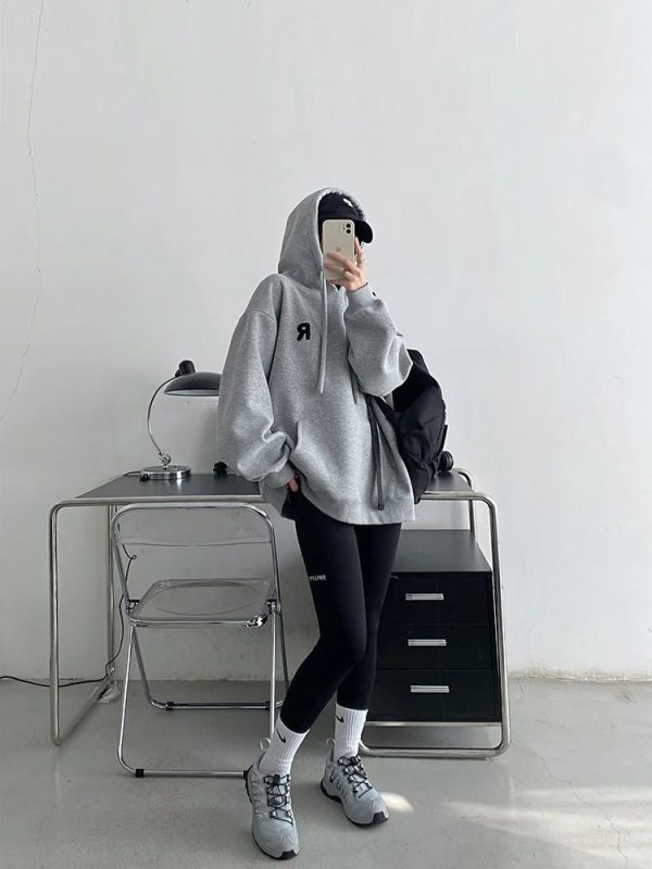 Chic Minimalist Pastel Hoodie for Y2K Fashion Lovers