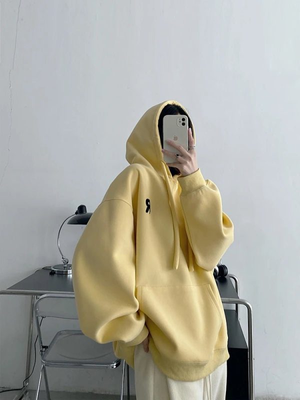 Chic Minimalist Pastel Hoodie for Y2K Fashion Lovers