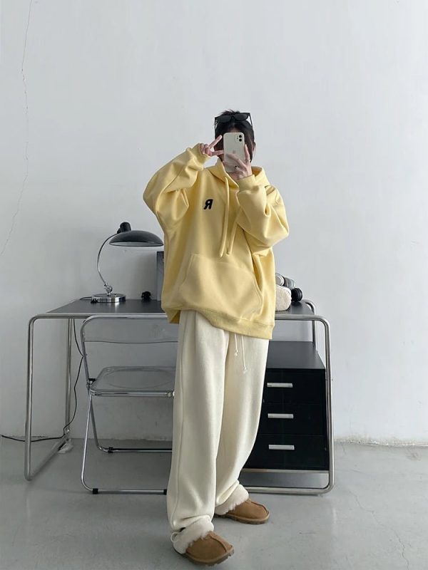 Chic Minimalist Pastel Hoodie for Y2K Fashion Lovers