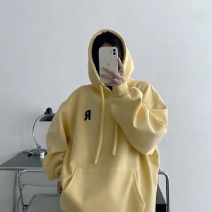 Chic Minimalist Pastel Hoodie for Y2K Fashion Lovers