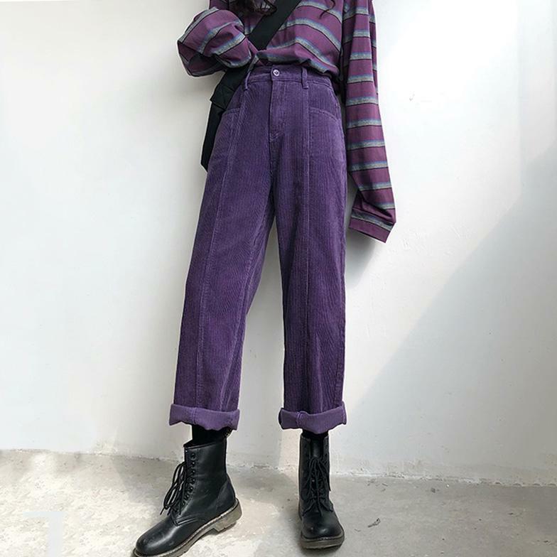 Chic Y2K Corduroy Pants for Effortless Grunge and 90s Fashion Vibes