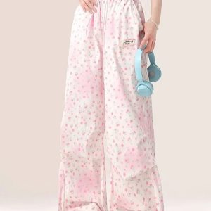 Chic Y2K Fashion Sweet Blossom Lounge Pants for Effortless Summer Style