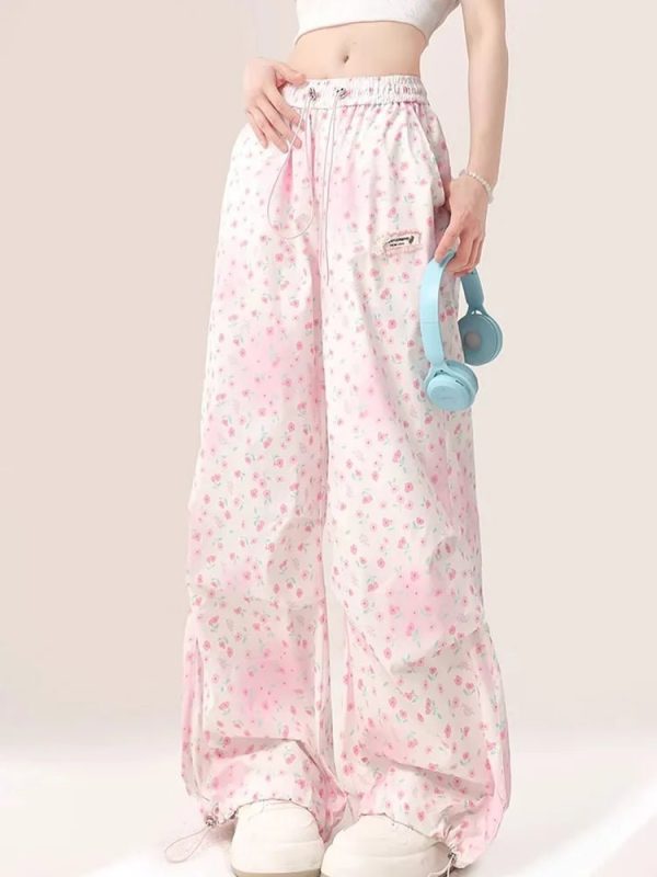 Chic Y2K Fashion Sweet Blossom Lounge Pants for Effortless Summer Style