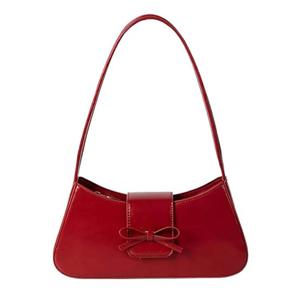 Coquette Aesthetic Bow Baguette Bag for Y2K Fashion Lovers