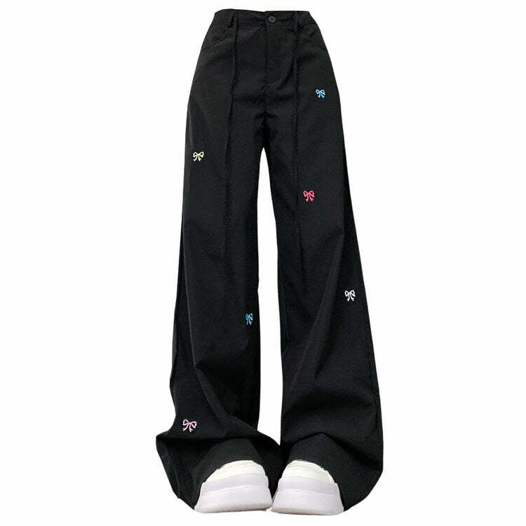 Coquette Aesthetic Bow Cargo Pants for Y2K Fashion Lovers