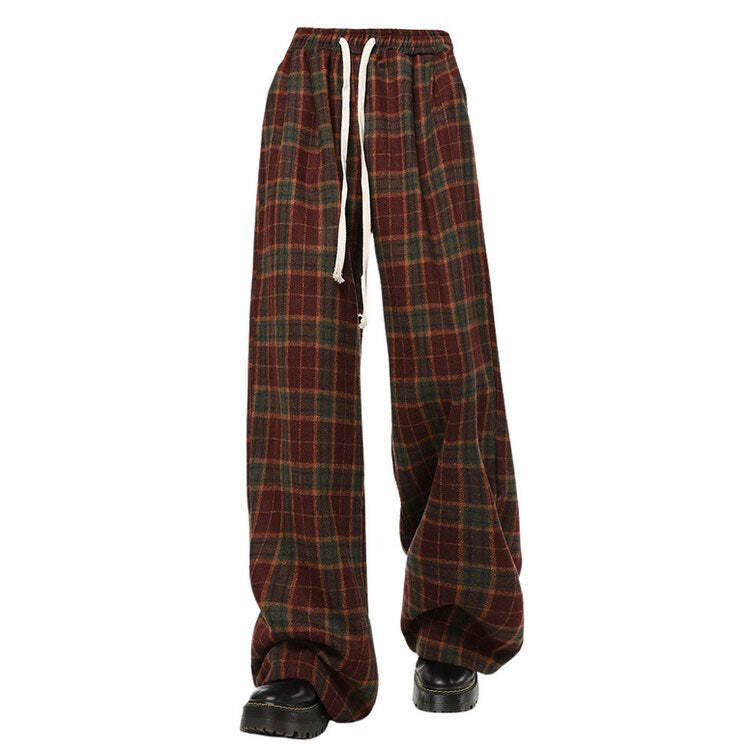 Cozy Up in Y2K Grunge Plaid Pants for Effortless Summer Style