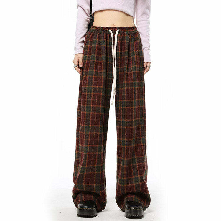 Cozy Up in Y2K Grunge Plaid Pants for Effortless Summer Style