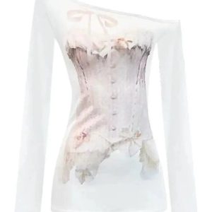 Dreamy Off-Shoulder Corset Top for Y2K Fashion & Summer Outfits