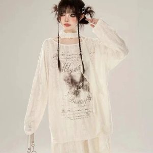 Ethereal Butterfly Poetic Top - Y2K Aesthetic Summer Fashion Essential