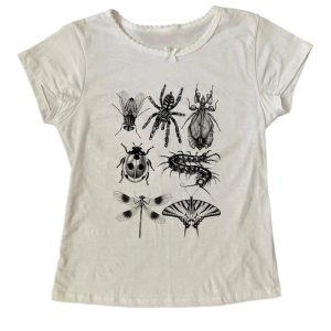 Gothic Insectarium Top: Y2K Grunge Aesthetic for Unique Summer Outfits