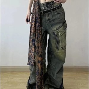 Grunge Oversized Cargo Pants: Y2K Fashion Essential for Effortless Style