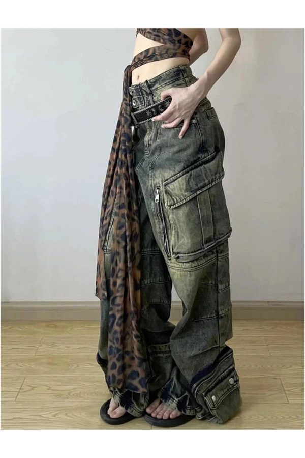 Grunge Oversized Cargo Pants: Y2K Fashion Essential for Effortless Style