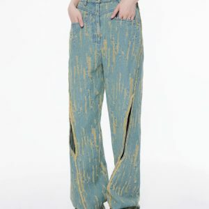 Icon Living Y2K Wide Leg Jeans: Trendy 90s Fashion for Effortless Style