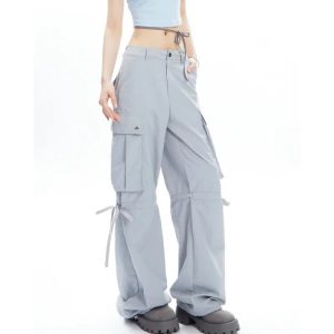 Lavender Dream Y2K Cargo Pants: Trendy Grunge Style for Summer Outfits