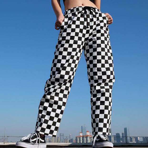 Lydia Y2K Checkered Cargo Pants for Trendy Summer Outfits