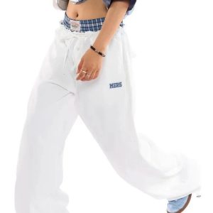 Navy Baggy Cargo Pants for Y2K Fashion and Grunge Aesthetic Outfits