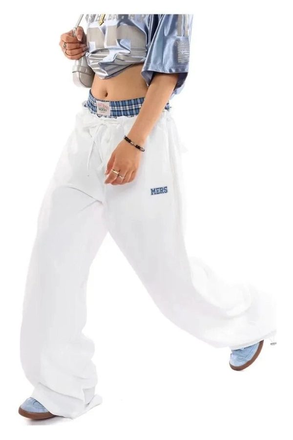 Navy Baggy Cargo Pants for Y2K Fashion and Grunge Aesthetic Outfits