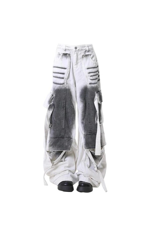 Ombre Utility Cargo Pants: Trendy Y2K Fashion for Effortless Style