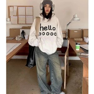 Playful Y2K Oversized Hoodie for Effortless Summer Style