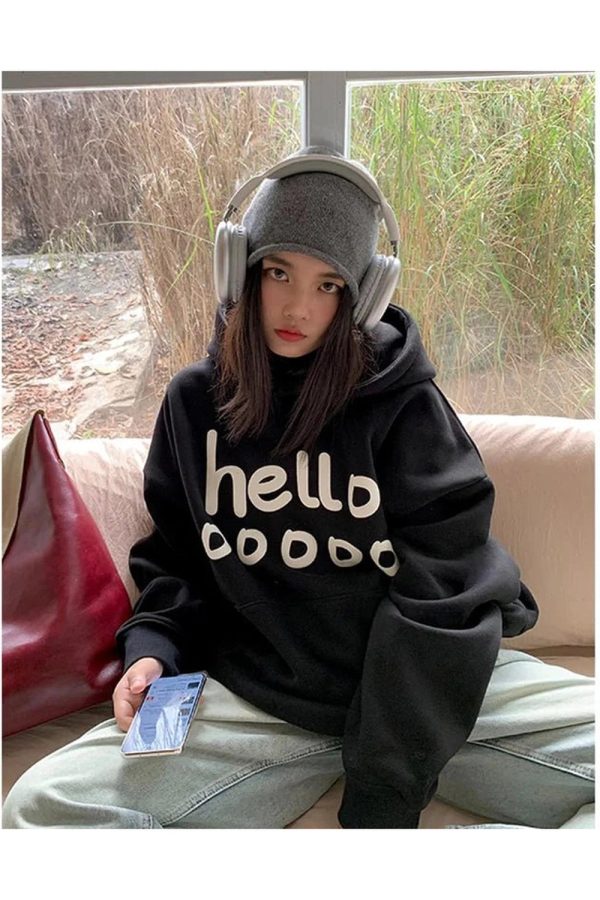 Playful Y2K Oversized Hoodie for Effortless Summer Style