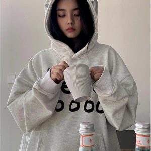 Playful Y2K Oversized Hoodie for Effortless Summer Style