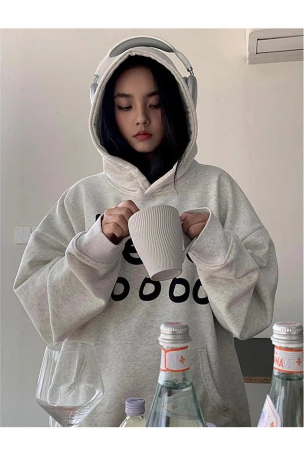 Playful Y2K Oversized Hoodie for Effortless Summer Style