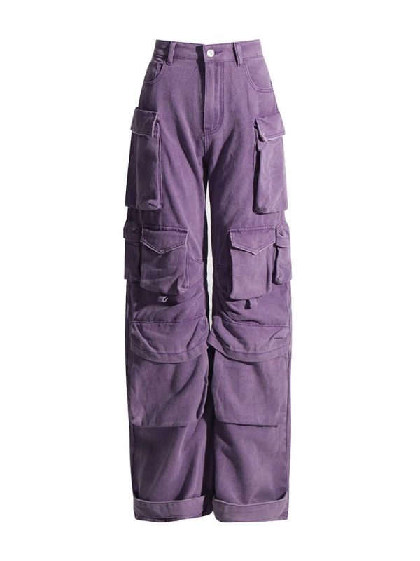 Plum Surge Cargo Pants: Y2K Fashion Essential for Trendy Summer Outfits