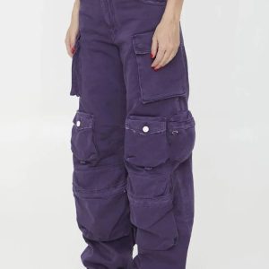 Plum Surge Cargo Pants: Y2K Fashion Essential for Trendy Summer Outfits