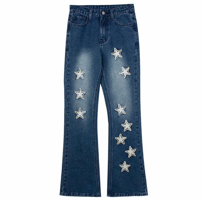 Rock The Scene Y2K Grunge Star Jeans for Effortless Summer Style