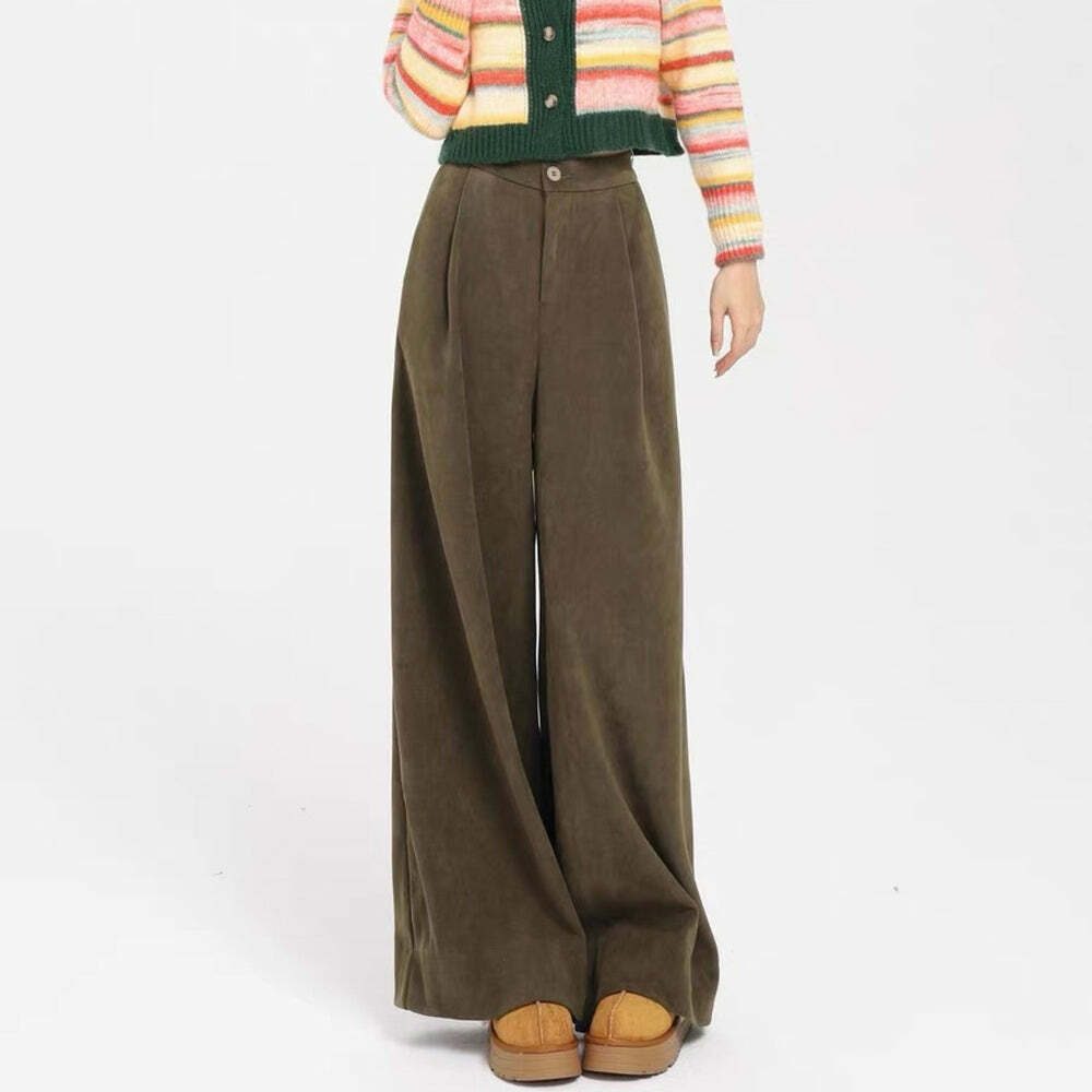 Secret Crush Y2K Wide Leg Corduroy Pants for Effortless Summer Style