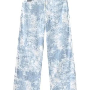 Sky Wash Wide-Leg Jeans: Y2K Fashion Essential for Effortless Style