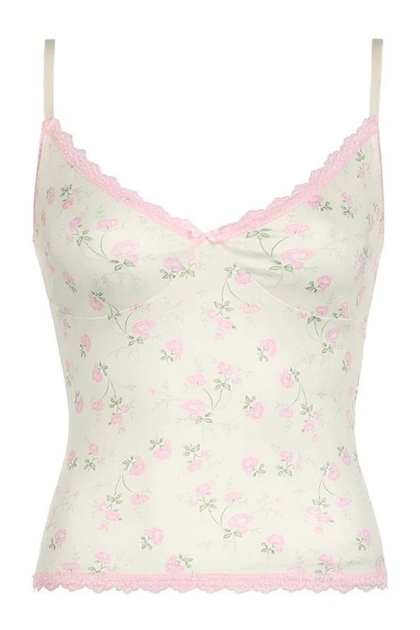 Sweet Blossom Lace Top: Y2K Fashion Essential for Summer Outfits