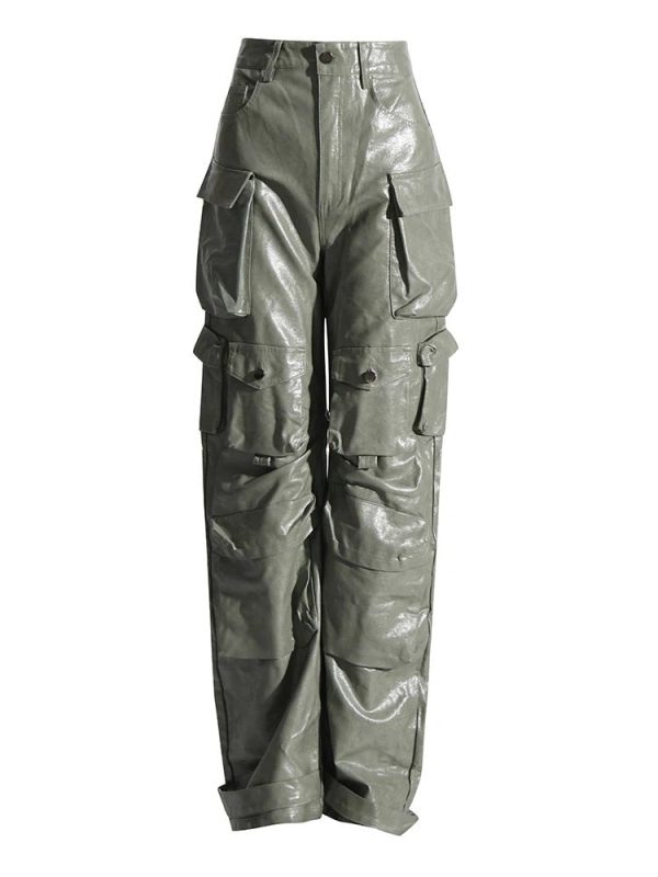 Trendy Bronze Blaze Cargo Pants for Y2K Fashion & Grunge Aesthetic