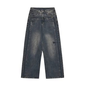 Trendy Extreme Wide-Leg Baggy Jeans for Y2K and 90s Fashion Lovers