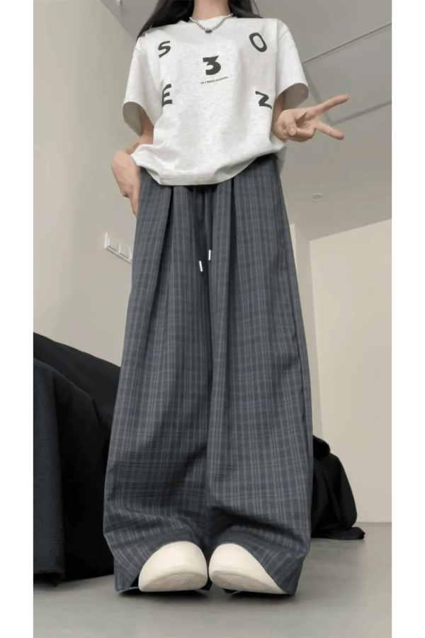 Trendy Oversized Plaid Cargo Pants for Y2K and 90s Fashion Lovers